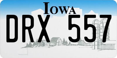 IA license plate DRX557