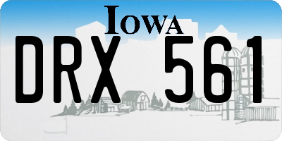 IA license plate DRX561