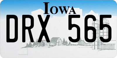 IA license plate DRX565