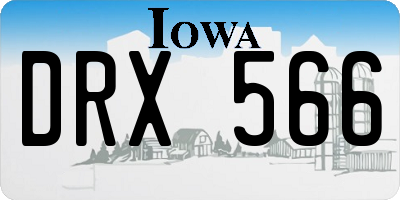 IA license plate DRX566