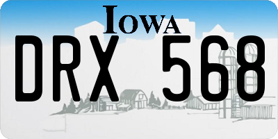 IA license plate DRX568