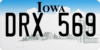 IA license plate DRX569