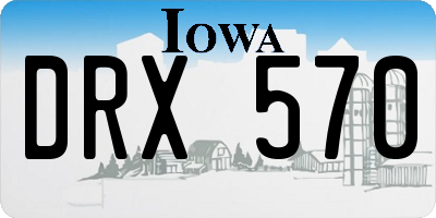IA license plate DRX570