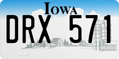 IA license plate DRX571