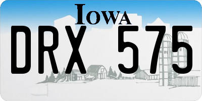 IA license plate DRX575