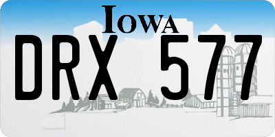 IA license plate DRX577