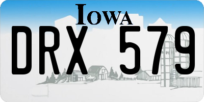IA license plate DRX579