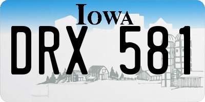 IA license plate DRX581