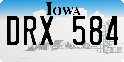 IA license plate DRX584