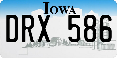 IA license plate DRX586