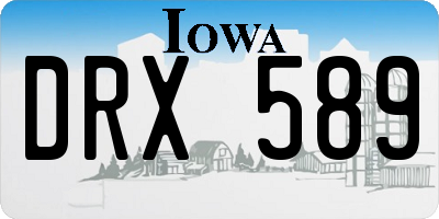 IA license plate DRX589