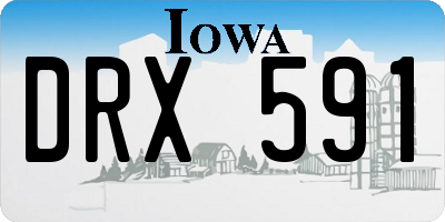 IA license plate DRX591