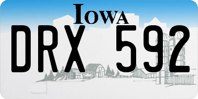 IA license plate DRX592