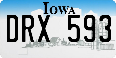 IA license plate DRX593