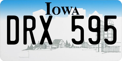 IA license plate DRX595
