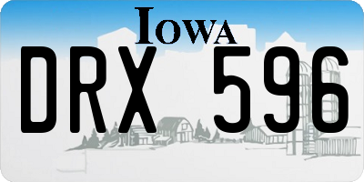 IA license plate DRX596