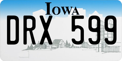 IA license plate DRX599