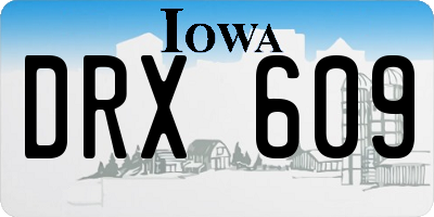 IA license plate DRX609