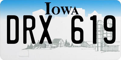 IA license plate DRX619