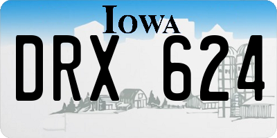 IA license plate DRX624