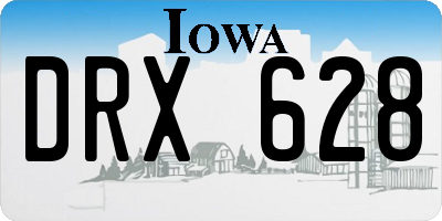 IA license plate DRX628