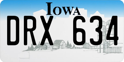 IA license plate DRX634