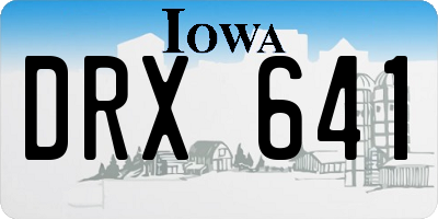 IA license plate DRX641
