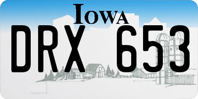 IA license plate DRX653