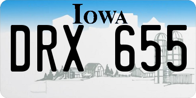 IA license plate DRX655
