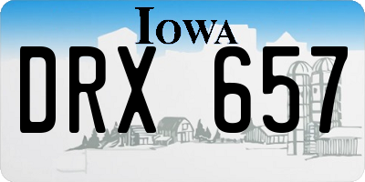 IA license plate DRX657