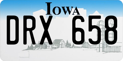 IA license plate DRX658