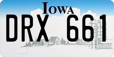 IA license plate DRX661