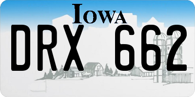 IA license plate DRX662