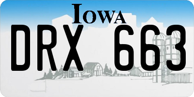 IA license plate DRX663