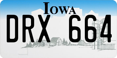 IA license plate DRX664