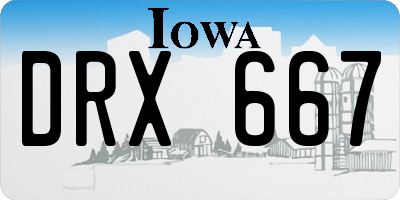 IA license plate DRX667