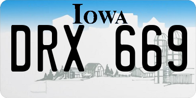IA license plate DRX669