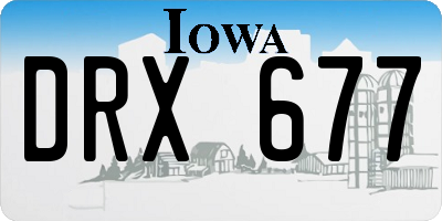 IA license plate DRX677
