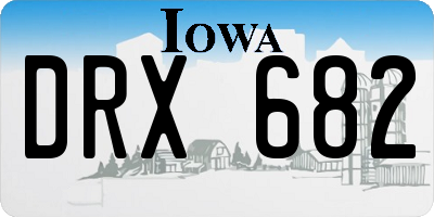 IA license plate DRX682