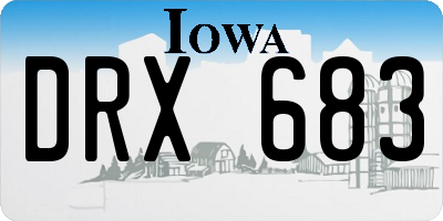IA license plate DRX683