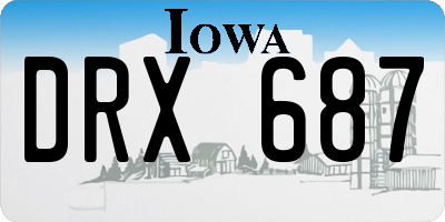 IA license plate DRX687