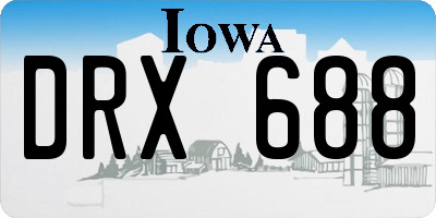 IA license plate DRX688