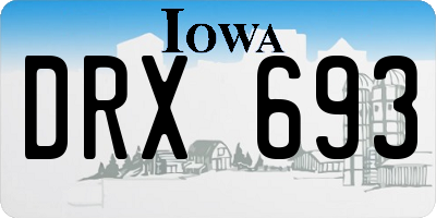 IA license plate DRX693