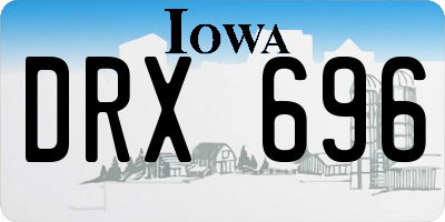 IA license plate DRX696