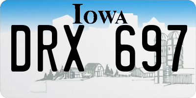IA license plate DRX697