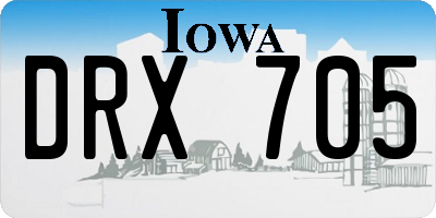 IA license plate DRX705