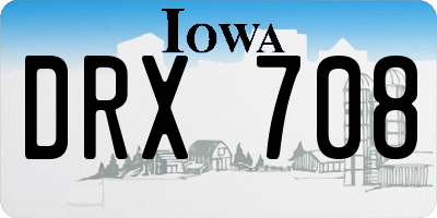 IA license plate DRX708