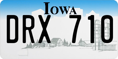 IA license plate DRX710