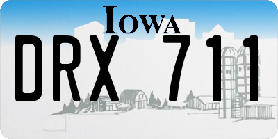 IA license plate DRX711