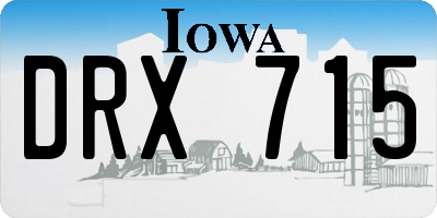IA license plate DRX715